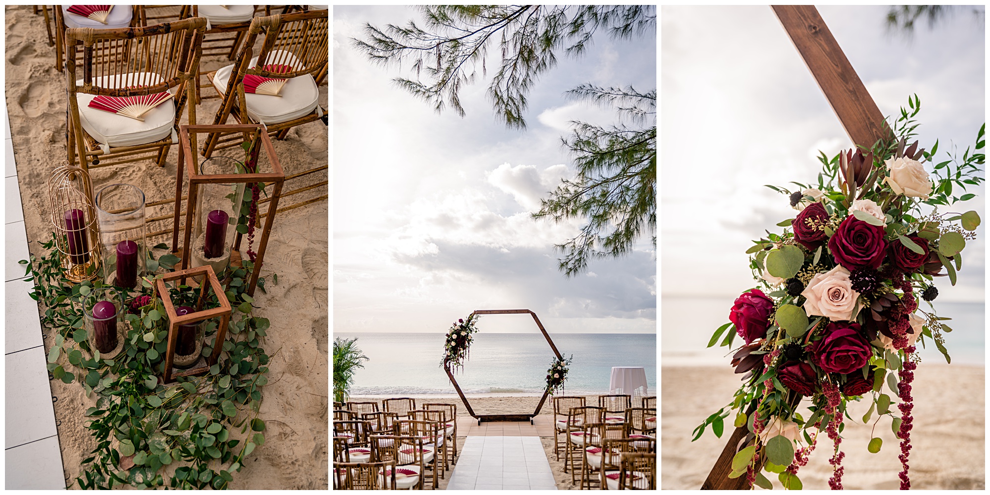 seven mile beach wedding decor