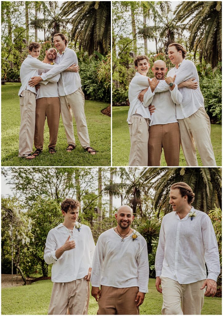 botanical gardens wedding
groomsmen